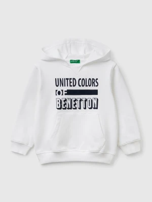 Benetton, 100% Cotton Hoodie, size 116, White, Kids United Colors of Benetton