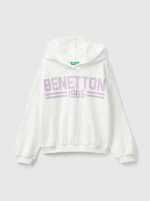 Benetton, 100% Cotton Hoodie, size XL, Creamy White, Kids United Colors of Benetton