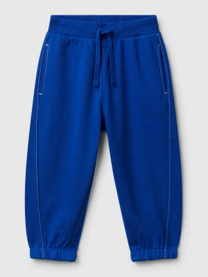 Benetton, 100% Cotton Joggers, Size: 104, Bright Blue, Kids United Colors of Benetton