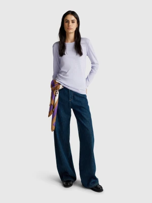 Benetton, 100% Cotton Long Sleeve T-shirt, Size: XS, Lilac, Women United Colors of Benetton