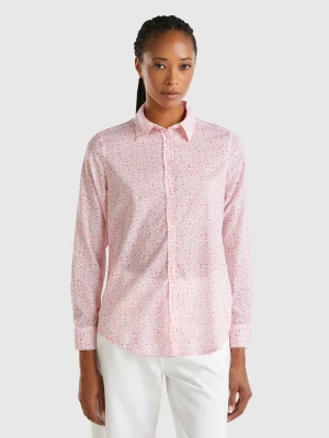 Benetton, 100% Cotton Patterned Shirt, size XL, Pink, Women United Colors of Benetton