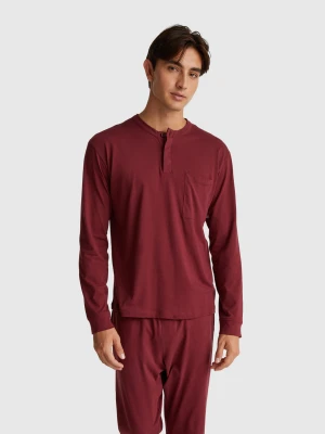 Benetton, 100% Cotton Pyjamas, size XL, Burgundy, Men United Colors of Benetton