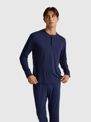 Benetton, 100% Cotton Pyjamas, size XL, Dark Blue, Men United Colors of Benetton