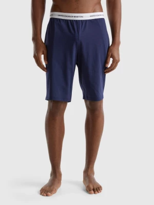 Benetton, 100% Cotton Shorts, size L, Dark Blue, Men United Colors of Benetton