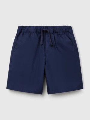 Benetton, 100% Cotton Shorts With Drawstring, size 116, Dark Blue, Kids United Colors of Benetton