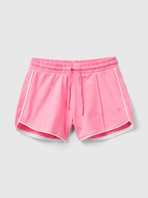 Benetton, 100% Cotton Shorts With Drawstring, size 3XL, Pink, Kids United Colors of Benetton