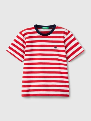 Benetton, 100% Cotton Striped T-shirt, size 116, Red, Kids United Colors of Benetton