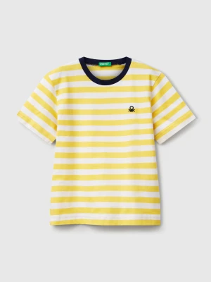 Zdjęcie produktu Benetton, 100% Cotton Striped T-shirt, size 116, Yellow, Kids United Colors of Benetton