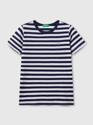 Benetton, 100% Cotton Striped T-shirt, size XL, Dark Blue, Kids United Colors of Benetton