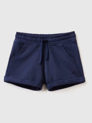 Benetton, 100% Cotton Sweat Shorts, size L, Dark Blue, Kids United Colors of Benetton