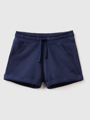 Benetton, 100% Cotton Sweat Shorts, size S, Dark Blue, Kids United Colors of Benetton