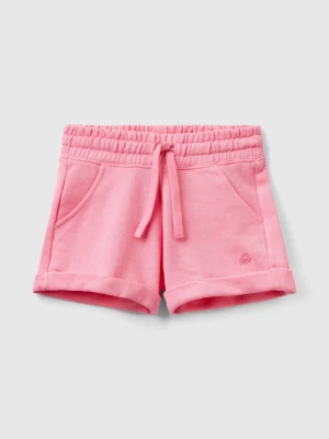 Benetton, 100% Cotton Sweat Shorts, size S, Pink, Kids United Colors of Benetton