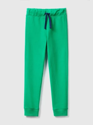 Benetton, 100% Cotton Sweatpants, size L, Green, Kids United Colors of Benetton