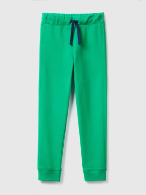 Benetton, 100% Cotton Sweatpants, size S, Green, Kids United Colors of Benetton