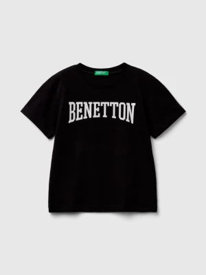 Benetton, 100% Cotton T-shirt With Logo, size 104, Black, Kids United Colors of Benetton