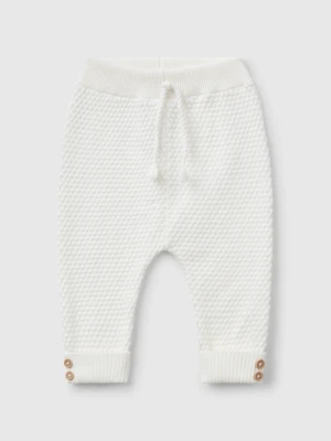 Zdjęcie produktu Benetton, 100% Knit Cotton Trousers, size 82, Creamy White, Kids United Colors of Benetton