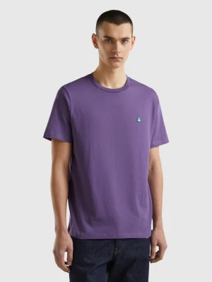Benetton, 100% Organic Cotton Basic T-shirt, size L, Violet, Men United Colors of Benetton