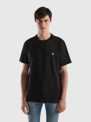 Benetton, 100% Organic Cotton Basic T-shirt, size S, Black, Men United Colors of Benetton