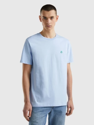 Benetton, 100% Organic Cotton Basic T-shirt, size S, Sky Blue, Men United Colors of Benetton