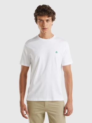Benetton, 100% Organic Cotton Basic T-shirt, size XS, White, Men United Colors of Benetton