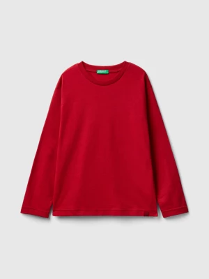 Benetton, 100% Organic Cotton Crew Neck T-shirt, size M, Red, Kids United Colors of Benetton