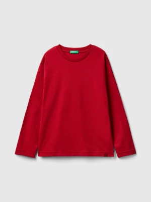 Benetton, 100% Organic Cotton Crew Neck T-shirt, size XL, Red, Kids United Colors of Benetton