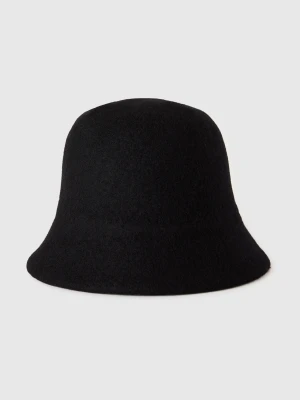 Zdjęcie produktu Benetton, 100% Wool Hat, Size: M, Black, Women United Colors of Benetton