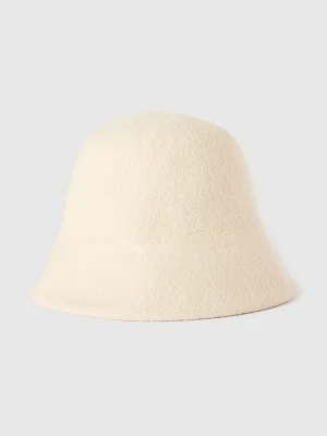 Benetton, 100% Wool Hat, Size: S, Creamy White, Women United Colors of Benetton