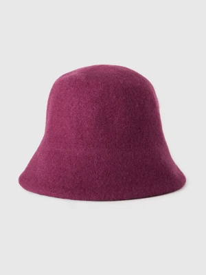 Benetton, 100% Wool Hat, Size: L, Plum, Women United Colors of Benetton