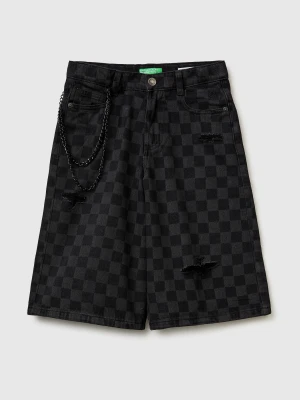 Benetton, 3/4 Jeans With Chain, Size: XL, Black, Kids United Colors of Benetton