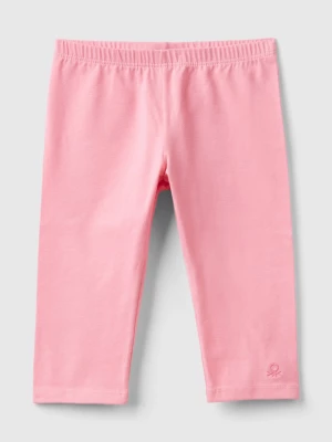 Benetton, 3/4 Leggings In Stretch Cotton, size 104, Pink, Kids United Colors of Benetton