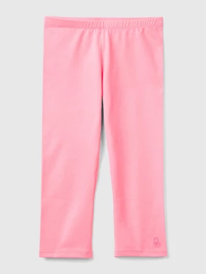 Benetton, 3/4 Leggings In Stretch Cotton, size S, Pink, Kids United Colors of Benetton
