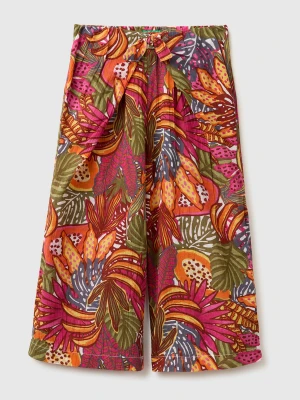 Benetton, 3/4 Length Trousers With Knot, Size: 116, Multi-color, Kids United Colors of Benetton