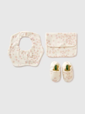 Benetton, Accessory Set With Floral Print, Size: OS, White, Kids United Colors of Benetton