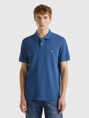Benetton, Air Force Blue Regular Fit Polo, size L, Air Force Blue, Men United Colors of Benetton