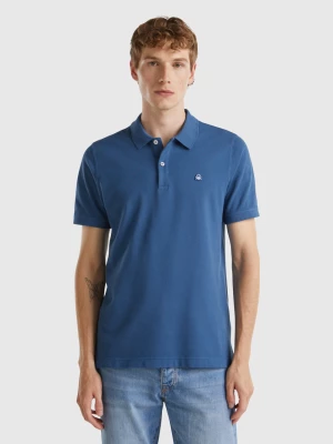 Benetton, Air Force Blue Slim Fit Polo, size XS, Air Force Blue, Men United Colors of Benetton