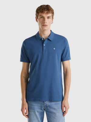 Benetton, Air Force Blue Slim Fit Polo, size XXL, Air Force Blue, Men United Colors of Benetton