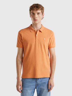 Benetton, Amber Slim Fit Polo, size L, Orange, Men United Colors of Benetton