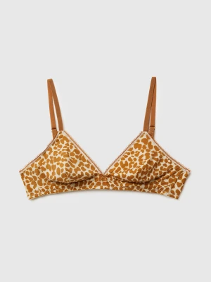 Benetton, Animal Print Bra, Size: 1°, Camel, Women United Colors of Benetton