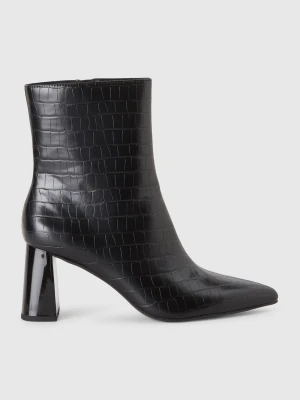 Benetton, Ankle Boots With Coconut Print, Size: 41, Black, Women United Colors of Benetton