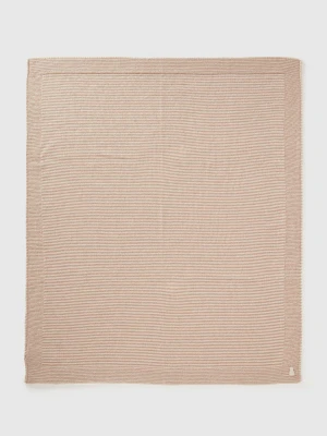 Benetton, Baby Blanket In Wool Blend, Size: OS, Creamy White, Kids United Colors of Benetton