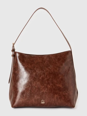 Benetton, Big Bag In Imitation Leather, Size: OS, Brown, Women United Colors of Benetton