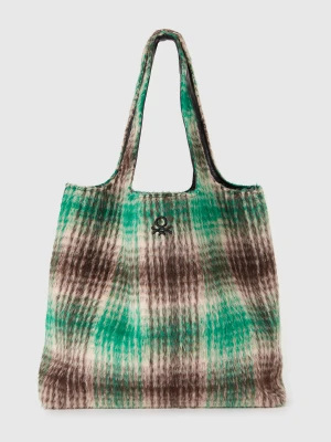 Benetton, Reversible Shopping Bag, Size: OS, Green, Women United Colors of Benetton
