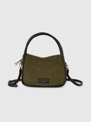 Benetton, Velvet Shoulder Bag, Size: OS, Military Green, Women United Colors of Benetton