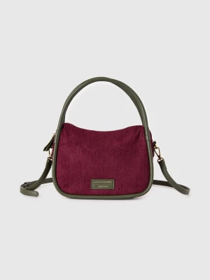 Benetton, Velvet Shoulder Bag, Size: OS, Plum, Women United Colors of Benetton