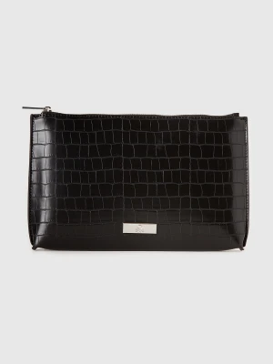 Benetton, Bag With Crossbody Bag And Coconut Print, Size: OS, Black, Women United Colors of Benetton