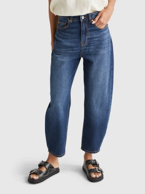 Benetton, Balloon Fit Jeans, Size: 33, Dark Blue, Women United Colors of Benetton