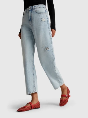 Benetton, Balloon Fit Jeans, size 33, Light Blue, Women United Colors of Benetton