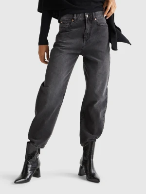 Benetton, Balloon Fit Jeans, Size: 34, Dark Gray, Women United Colors of Benetton