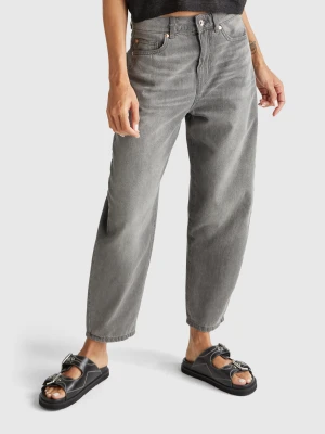 Benetton, Balloon Fit Jeans, Size: 34, Gray, Women United Colors of Benetton